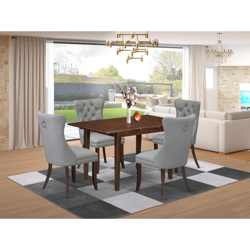 5 Piece Dining Table Set Consists Of A Rectangle Wooden Table