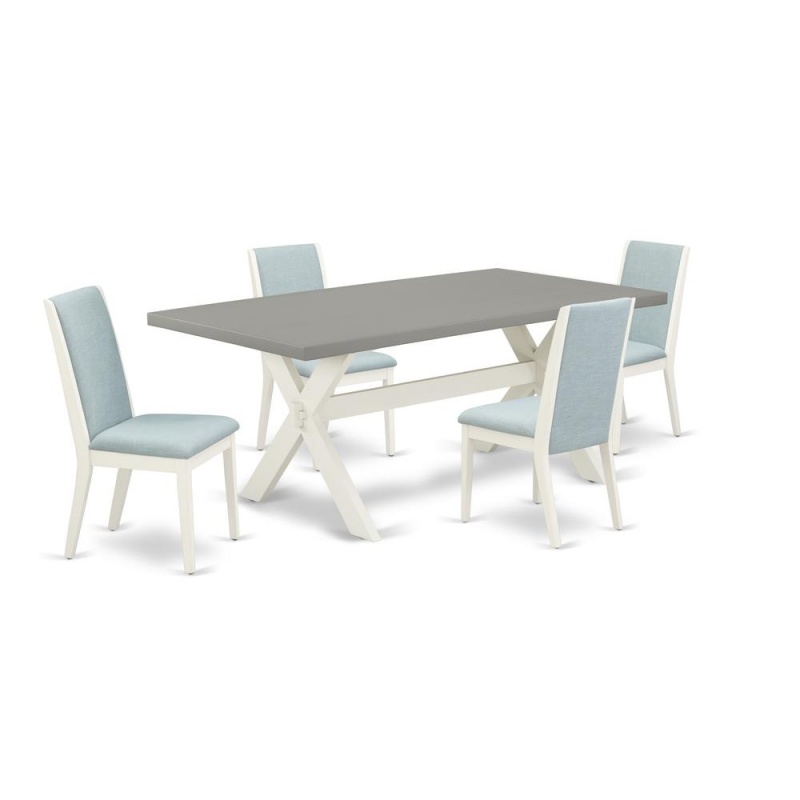 5-Piece Kitchen Table Set with 4 Parson Chairs