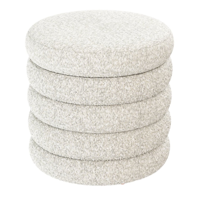 Wallace & Bay Norra Cream Storage Ottoman
