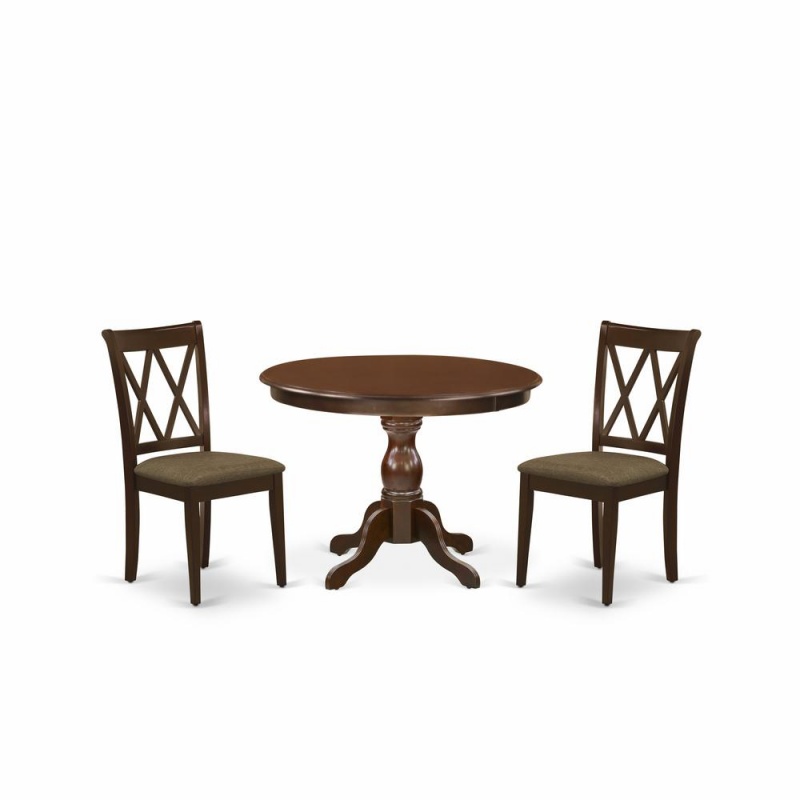 East West Furniture 3-Piece Modern Dining Table Set