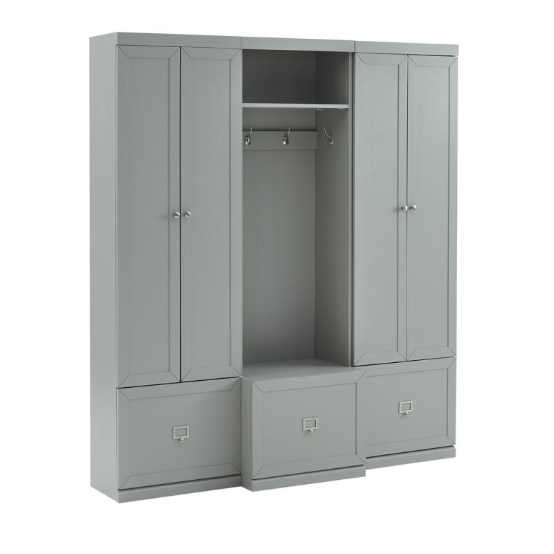 Harper 3-Piece Entryway Set - Hall Tree & 2 Pantry Closets