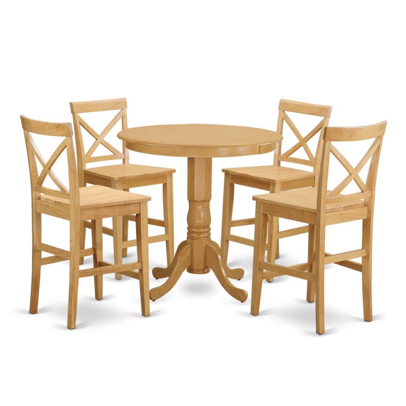 5 Pc Counter Height Dining Room Set with 4 Chairs