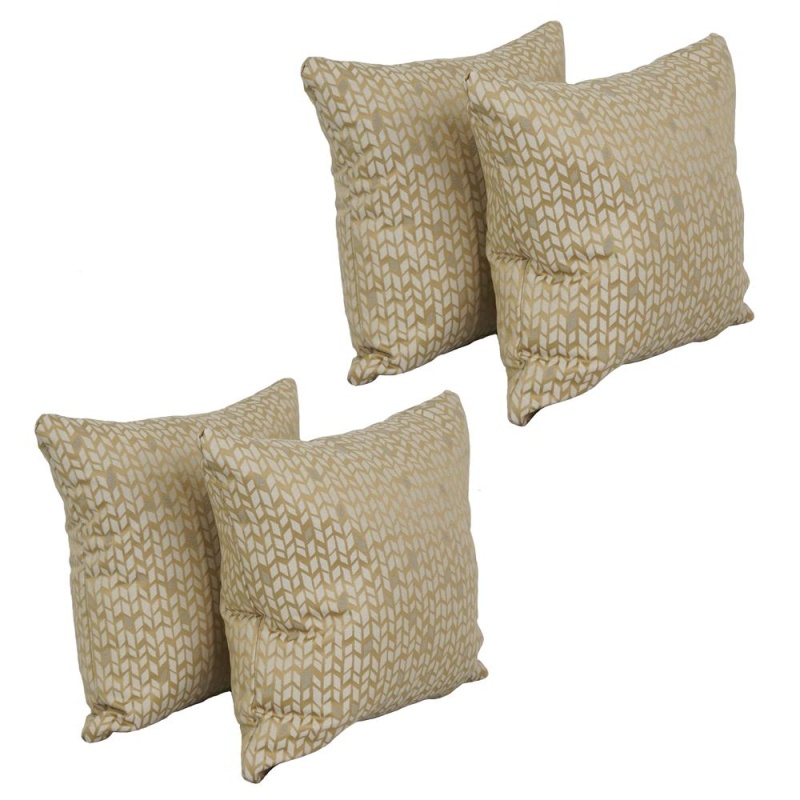 17-Inch Jacquard Throw Pillows With Inserts (Set Of 4) 9910-S4-Id-078