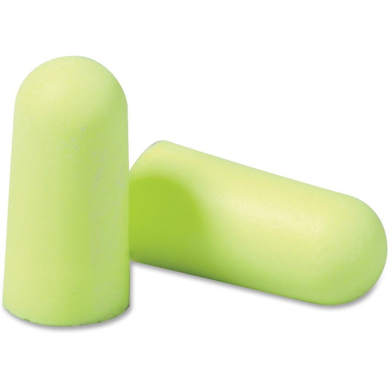 E-A-R Soft Neons Uncorded Earplugs - Noise Protection - Foam, Polyurethane - Neon Yellow - Comfortable, Uncorded, Disposable - 1 / Box