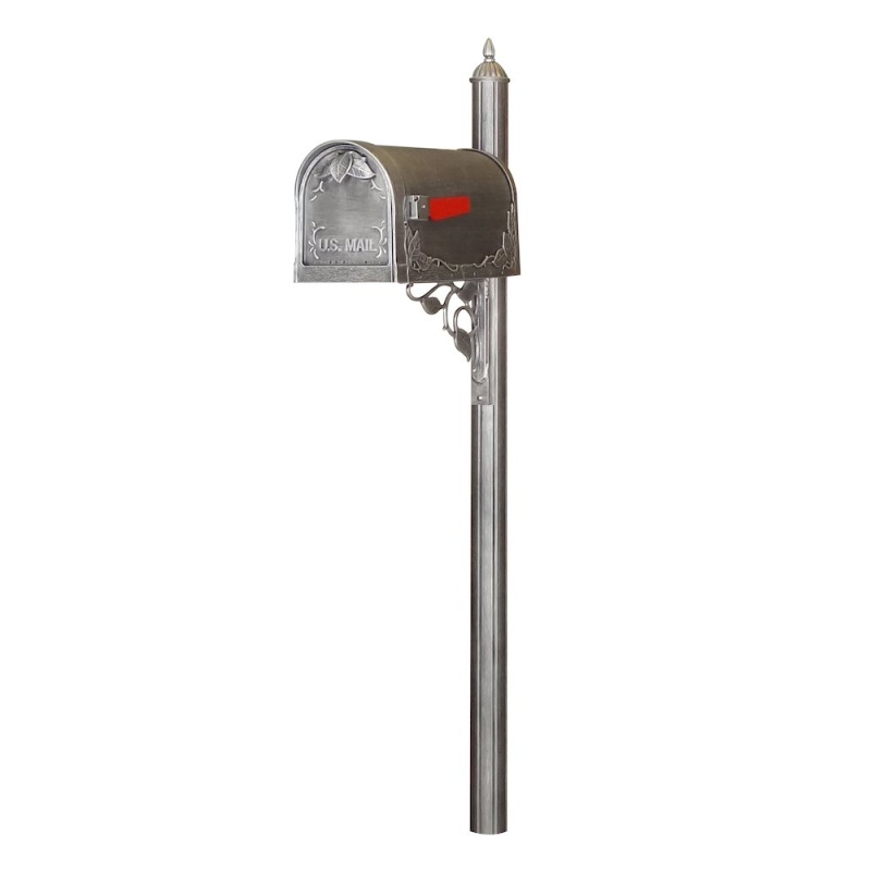 Floral Curbside Mailbox With Albion Mailbox Post