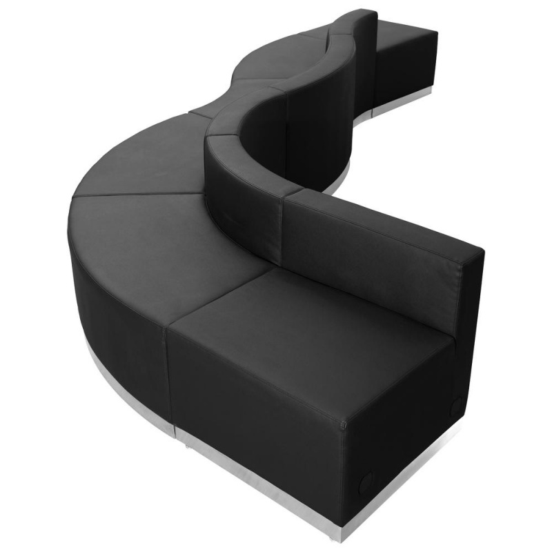 Alon Black Leathersoft Reception Configuration, 6 Pieces