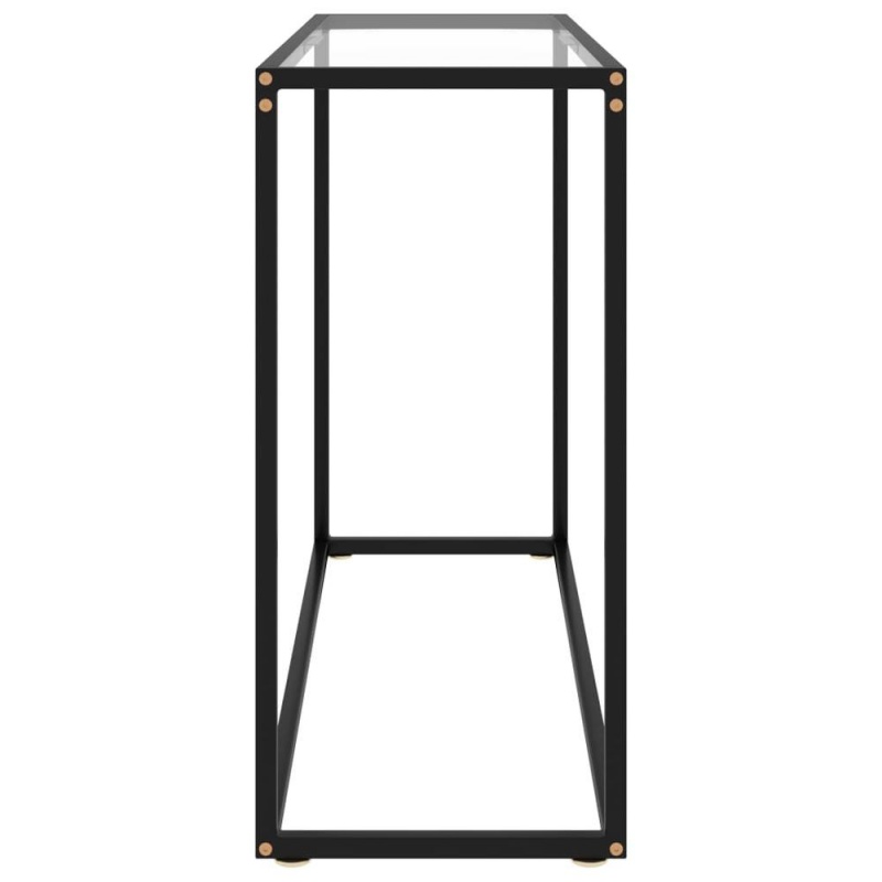 Vidaxl Console Table Transparent 39.4"X13.8"X29.5" Tempered Glass 2811