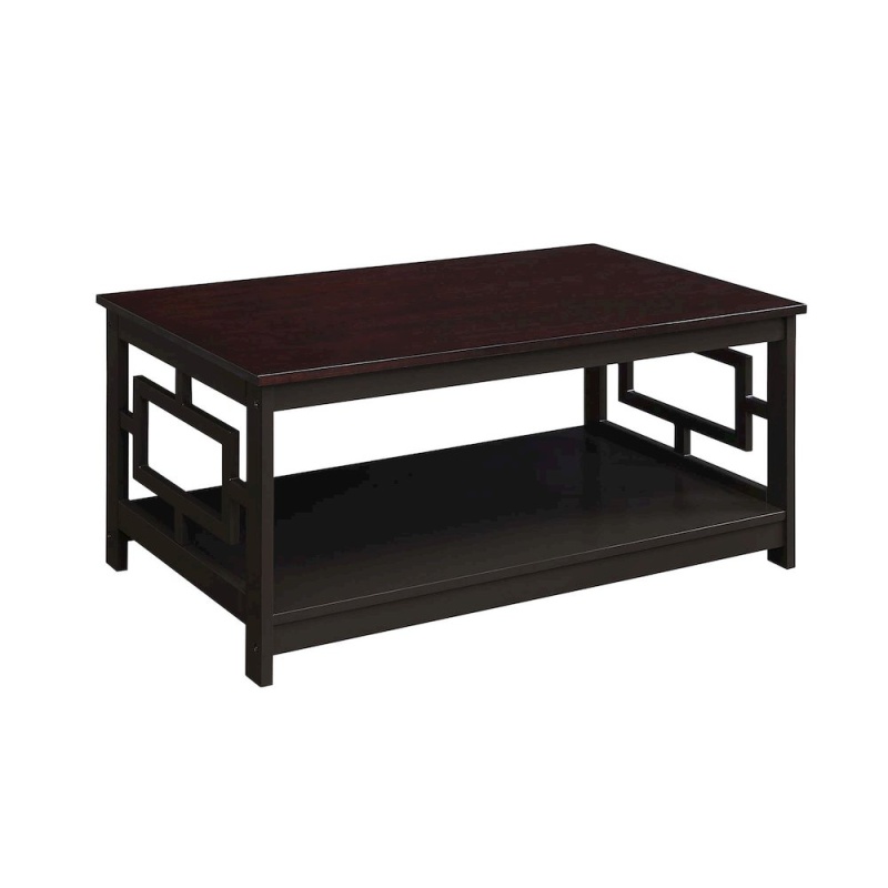 Town Square Coffee Table with Shelf, Espresso