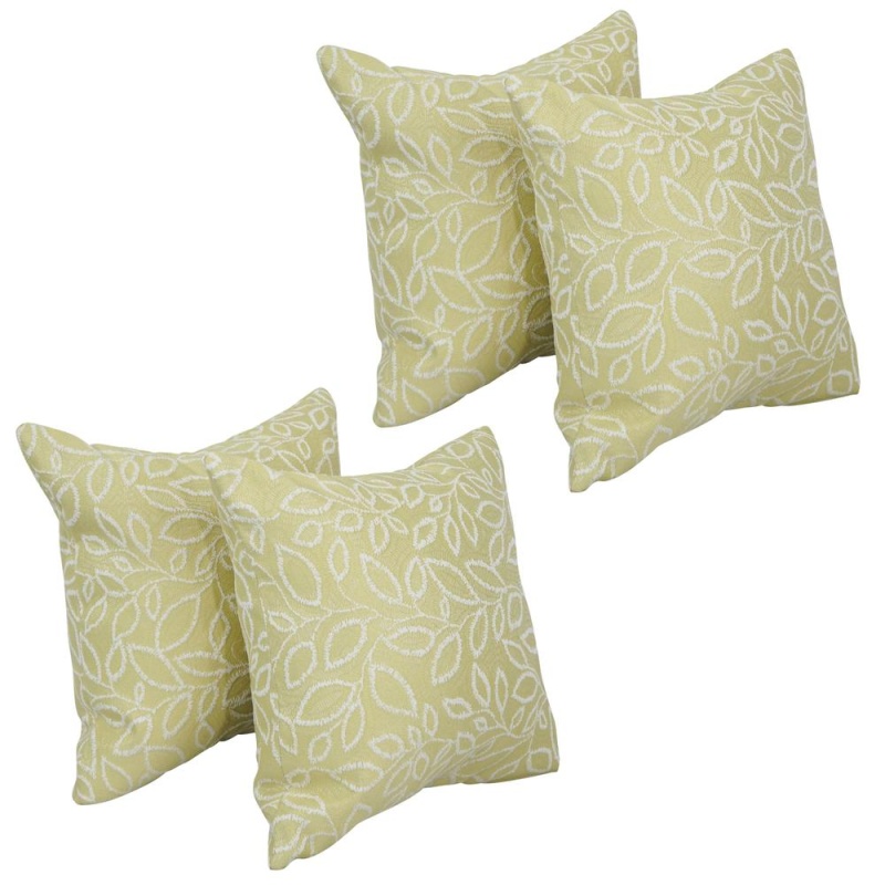 17-Inch Jacquard Throw Pillows With Inserts (Set Of 4) 9910-S4-Id-094