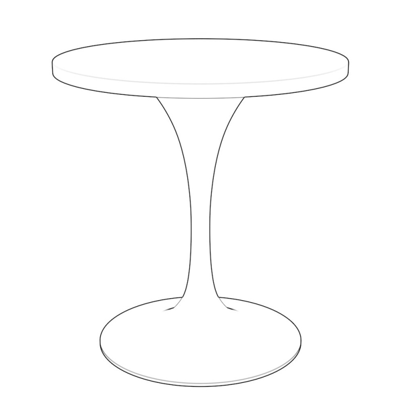 Verve Collection 27 Round Dining Table