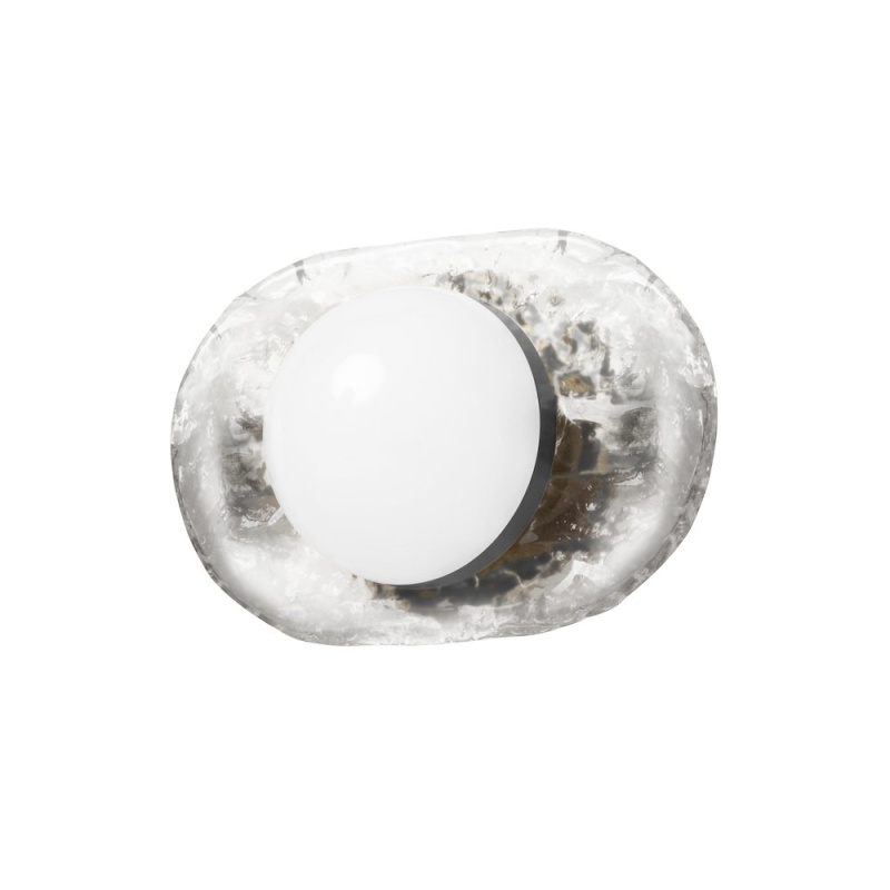 10W Wall Sconce Matte Black With Clear Glass