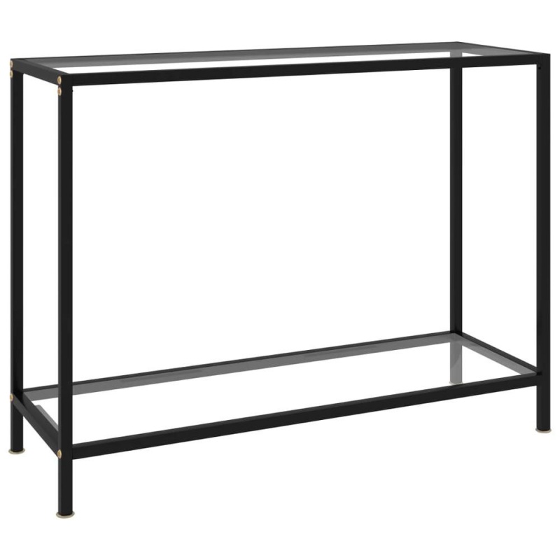 Vidaxl Console Table Transparent 39.4"X13.8"X29.5" Tempered Glass 2835