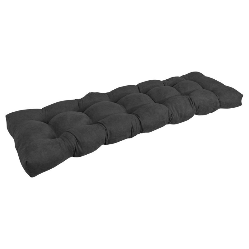 55-Inch By 19-Inch Tufted Solid Microsuede Bench Cushion