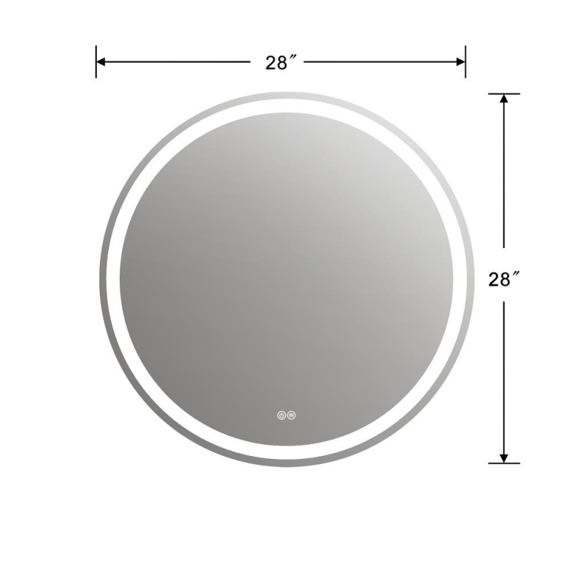 Speculo Back Lit Led Mirror 4000K Warm White 28" Wide