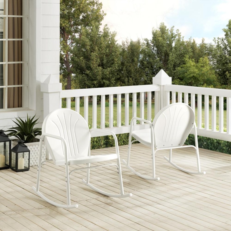 Griffith 2Pc Retro Outdoor Rocking Chair Set - 2 Rocking Chairs