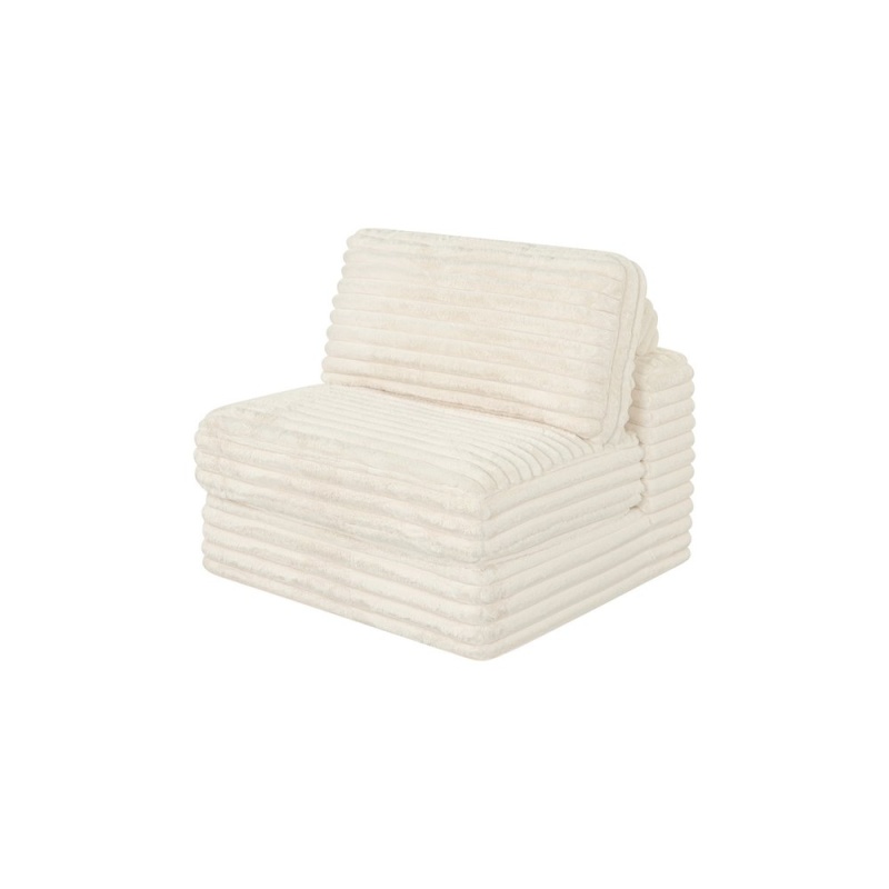 Compressed 1Pc Modular Armless Chair Beige
