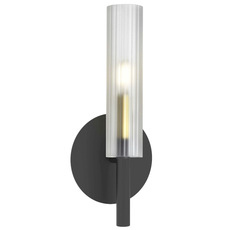 1Lt Incandescent Wall Sconce, MB & AGB, Fr Glass