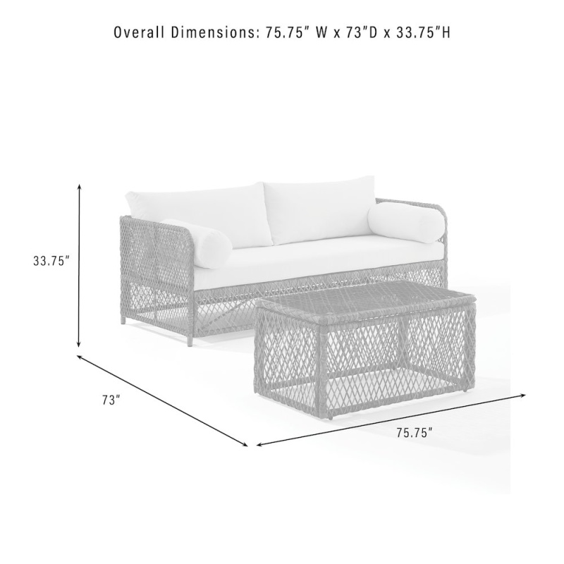 Granite Bay 2Pc Wicker Outdoor Sofa Patio Furniture Set