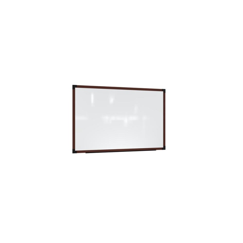 Ghent Prest Wall Whiteboard, Magnetic, Carmel Oak Frame, 3'H X 4'w