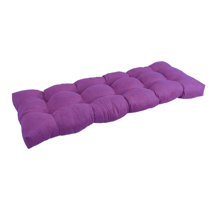 46-Inch By 19-Inch Tufted Solid Microsuede Bench Cushion