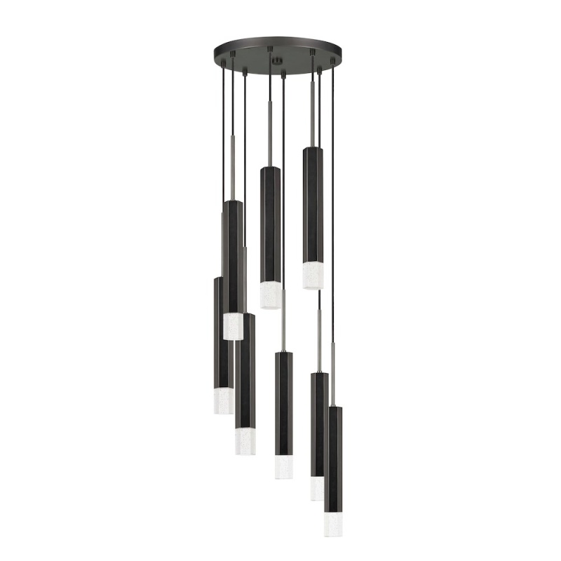 Troy Integrated Led Dimmable Hexagon Aluminum Casted 8 Lights Pendant