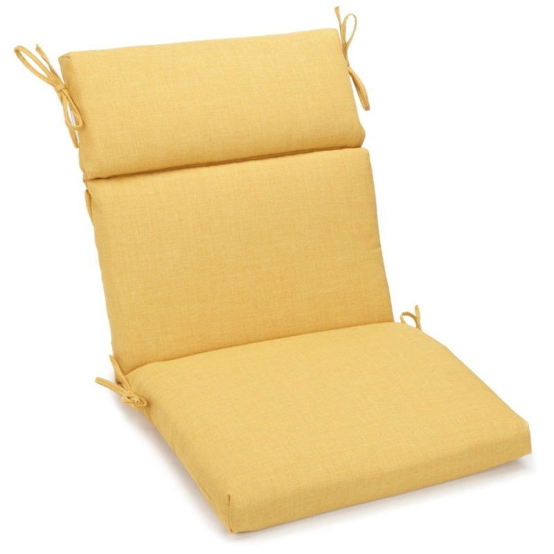 18-Inch By 38-Inch Spun Polyester Solid Outdoor Squared Chair Cushion
