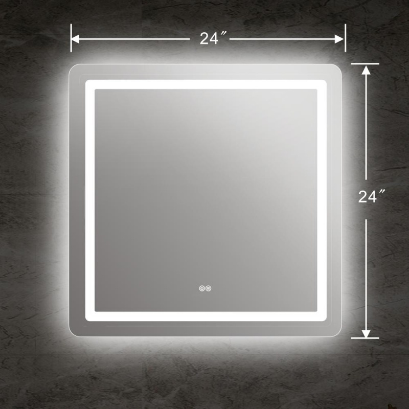 Speculo Back Lit LED Mirror 4000K Warm White 24" Wide