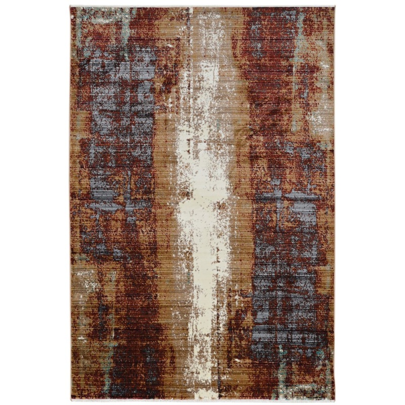 Illusions Canyon Beige & Burgundy 8X11, Rug