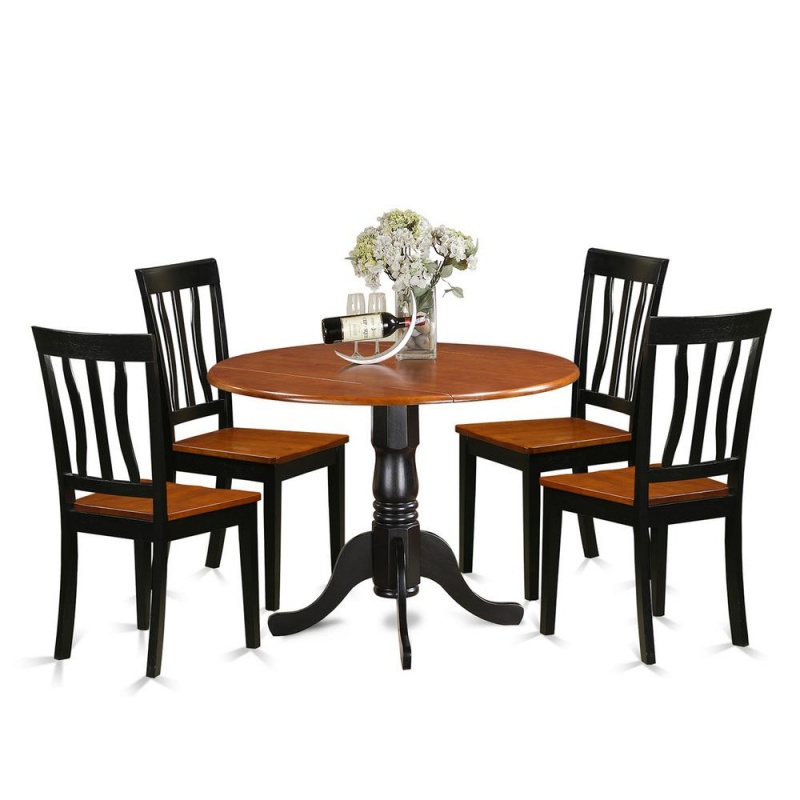 Dining Set - 5 Pcs With 4 Wood Chairs