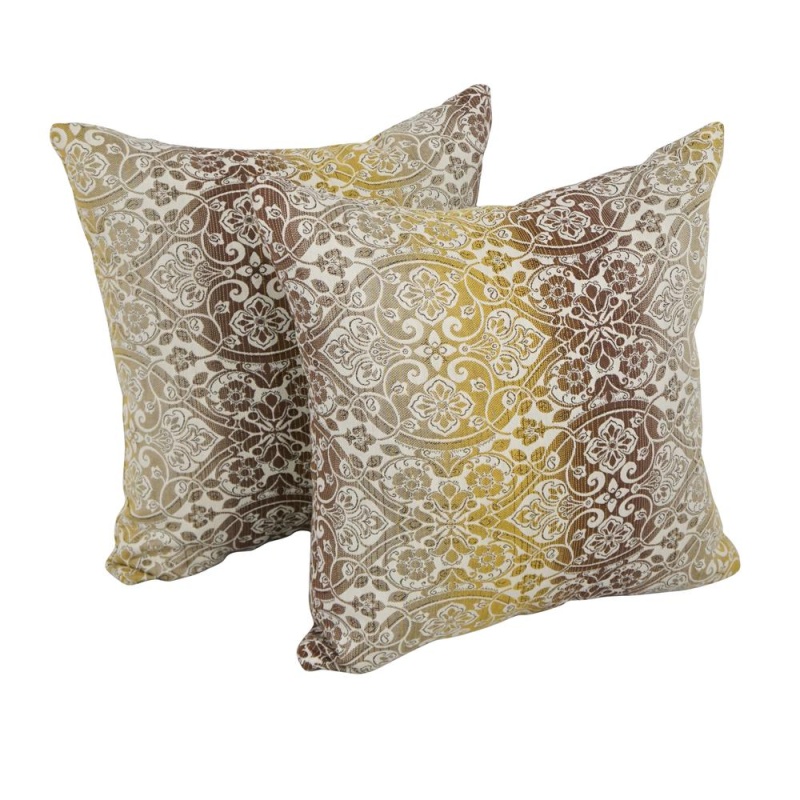 17-Inch Square Premium Polyester Outdoor Throw Pillows (Set Of 2) 9910-S2-Po-007