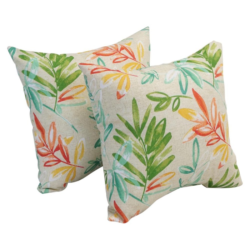 17-Inch Square Polyester Outdoor Throw Pillows (Set Of 2) 9910-S2-Od-117