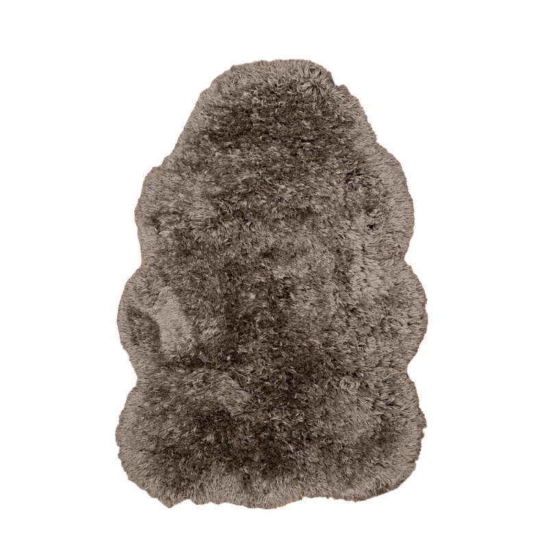 Faux Lamb Skin Grey 3.6x5.6 Rug