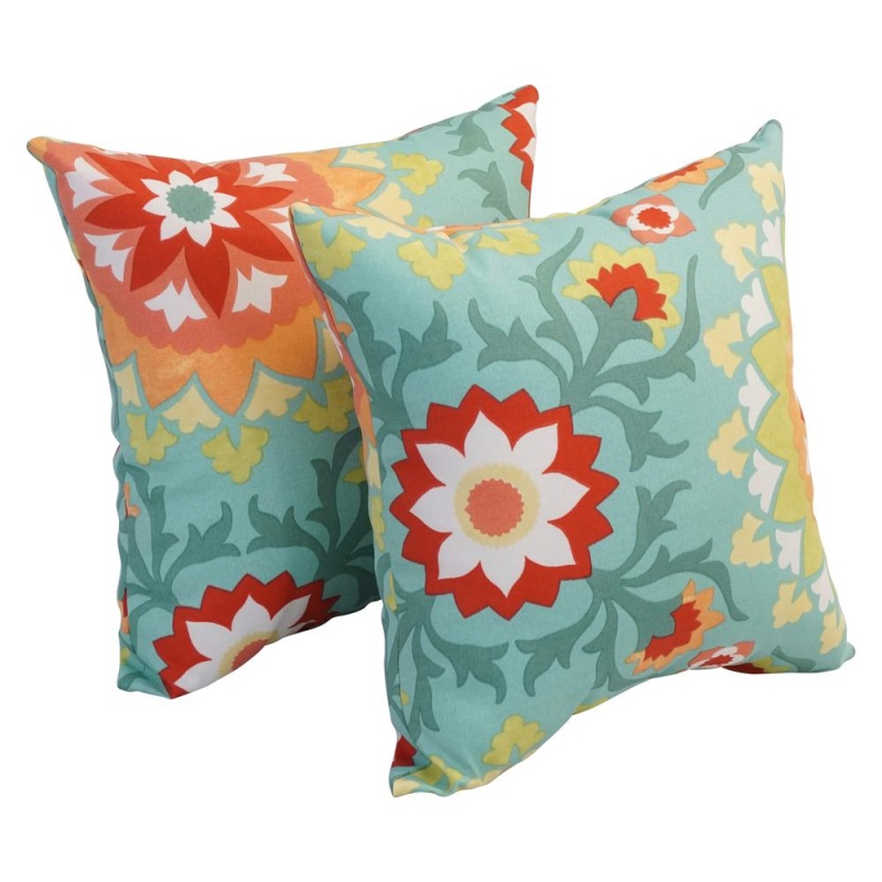 17-Inch Square Polyester Outdoor Throw Pillows (Set Of 2) 9910-S2-Od-137