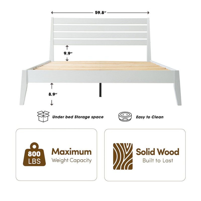 Queen Wooden Platform Bed Frame