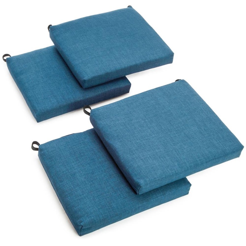 20-Inch By 19-Inch Solid Outdoor Spun Polyester Chair Cushion