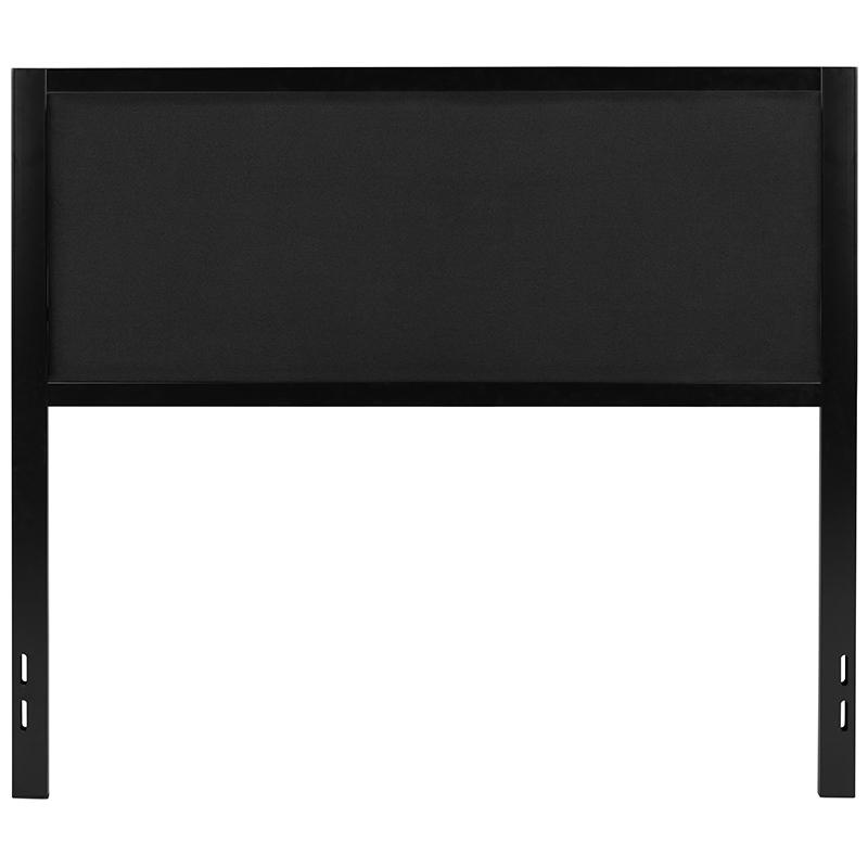 Melbourne Metal Upholstered Full Size Headboard In Black Fabric