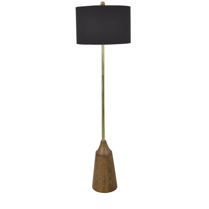 Mckinney Black And Wood Floor Lamp