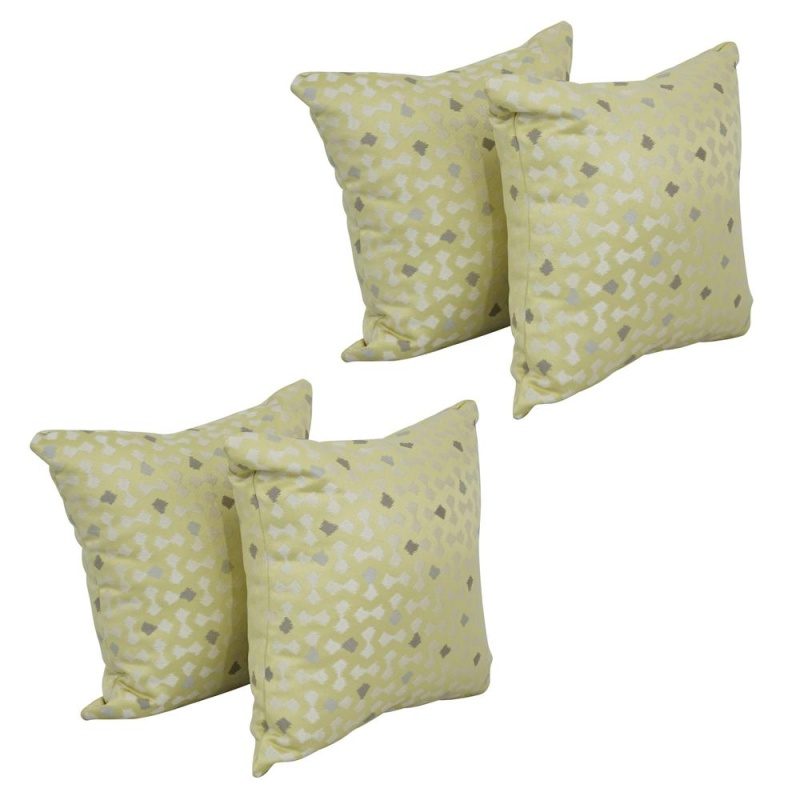17-Inch Jacquard Throw Pillows With Inserts (Set Of 4) 9910-S4-Id-124