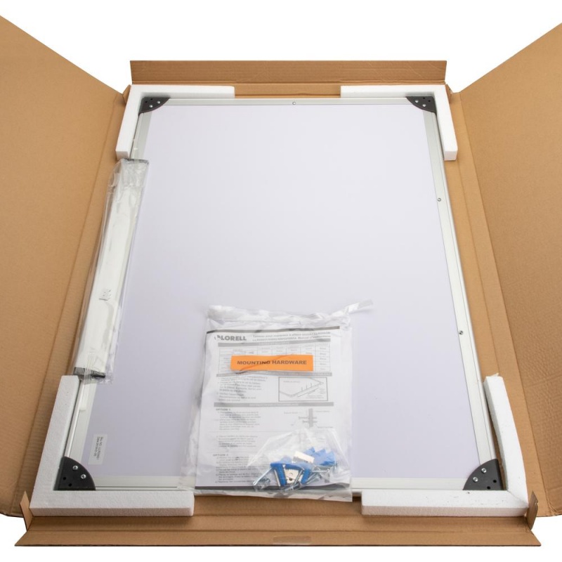Lorell Aluminum Frame Dry-Erase Boards - 36" (3 Ft) Width X 24" (2 Ft) Height - White Styrene Surface - Aluminum Frame - Ghost Resistant, Scratch Resistant - 1 Each