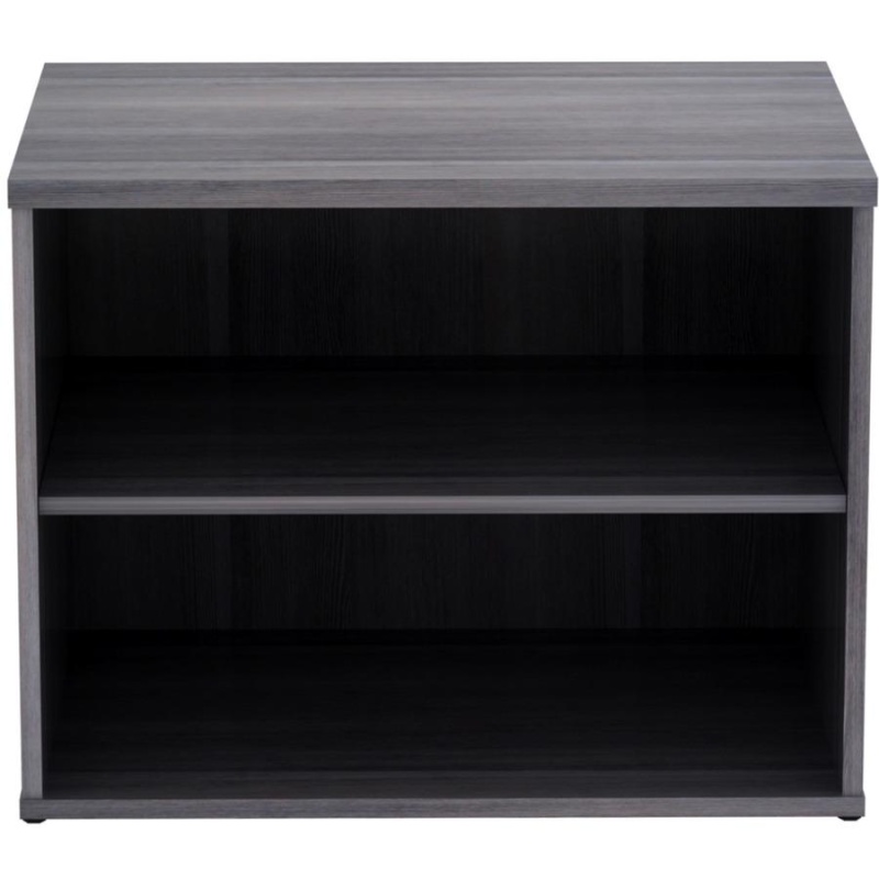 Lorell Relevance Series Storage Cabinet Credenza W/No Doors - 29.5" X 22"23.1" - 2 Shelve(S) - Finish: Weathered Charcoal, Laminate