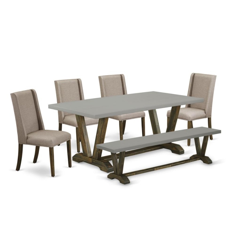 East West Furniture 6-Piece Dinette Set