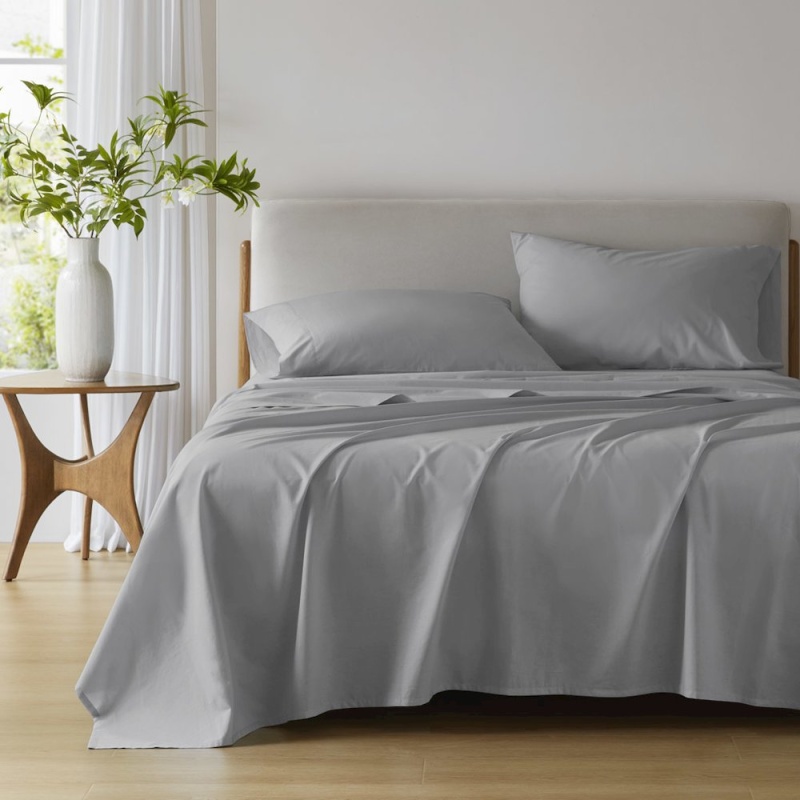 Cotton 144Tc 100% Cotton Solid Sheet Set, Dark Gray Color
