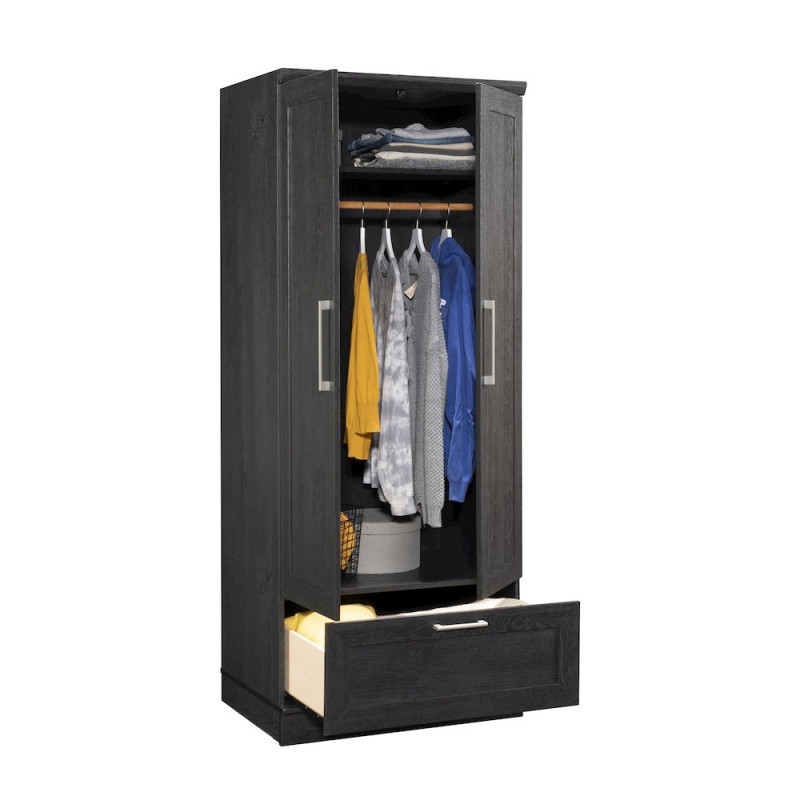 Homeplus Storage Armoire, Raven Oak Finish