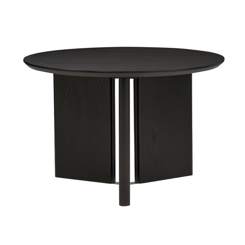 Round Dining Table with Natural Ash Veneer Wood Top