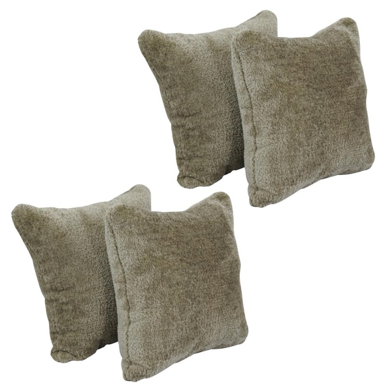 17-Inch Jacquard Throw Pillows With Inserts (Set Of 4) 9910-S4-Id-154