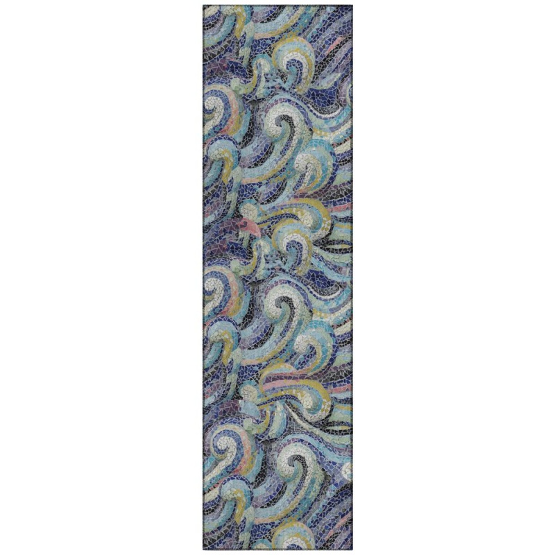 Indoor/Outdoor Surfside Stormy Washable Runner Rug