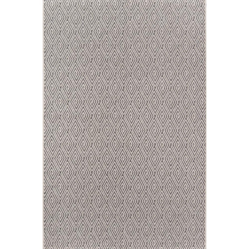 Contemporary Rectangle Area Rug, Charcoal, 3'11" x 5'7"