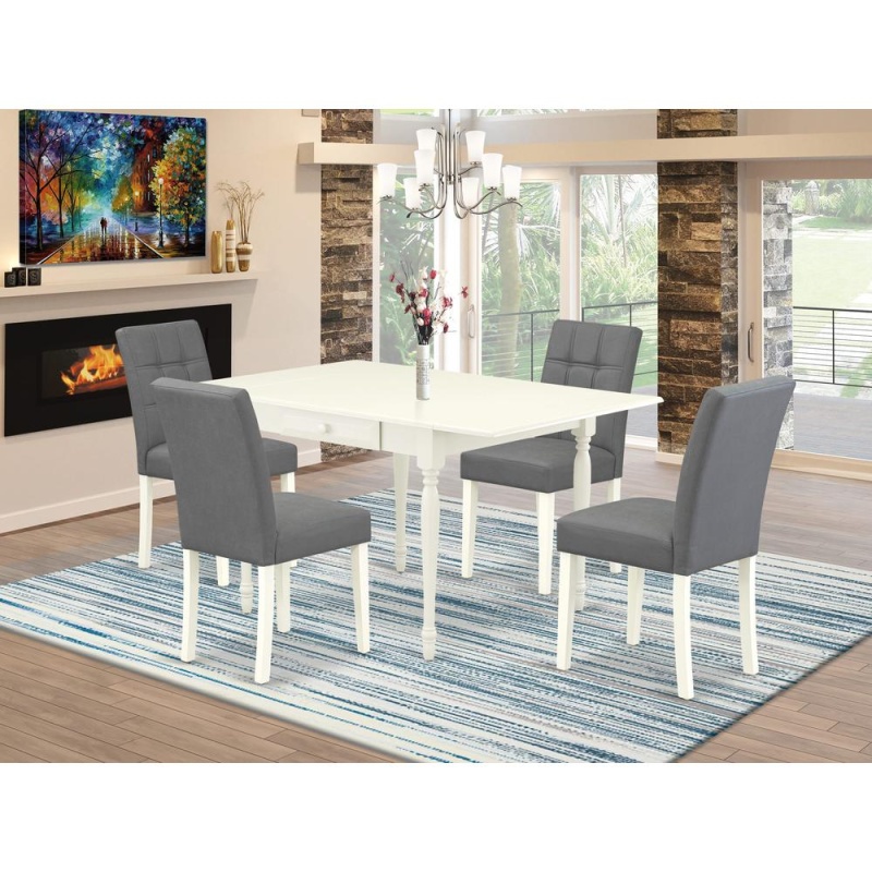 5 Piece Dinner Table Set Contain A Mid-Century Kitchen Table