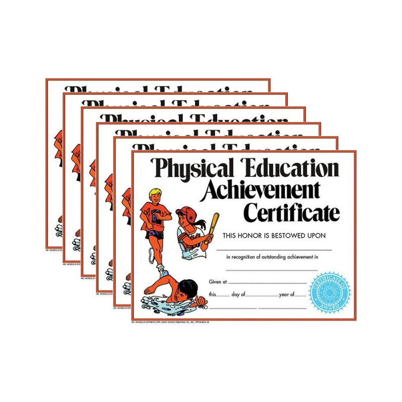 Physical Education Achievement Certificates, 8.5" x 11"