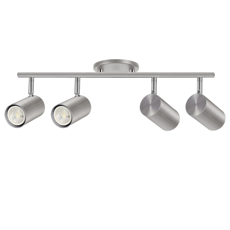 4 Light Track Light in Satin Chrome